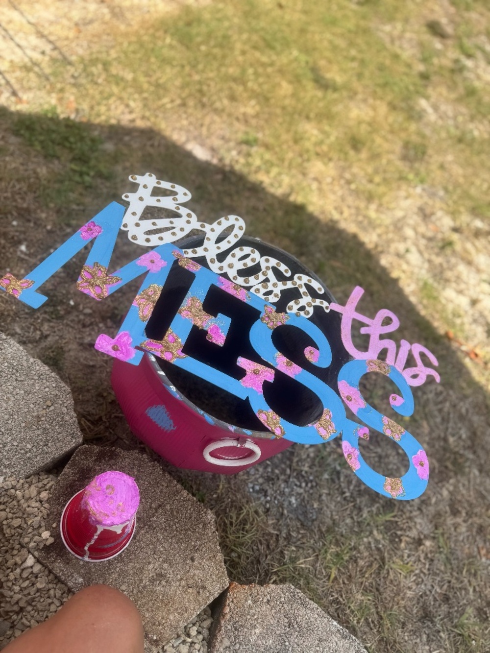 Lilly P inspired metal wall hanging sign